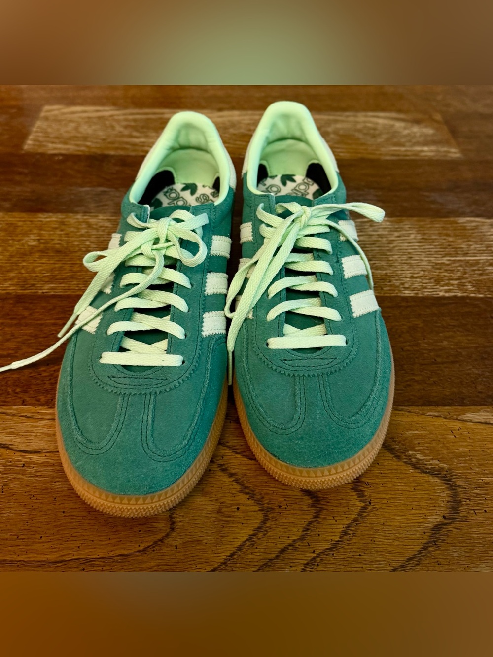 adidas Original Handball Spezial Suede Sneakers in green - Women’s - Picture 2 of 3
